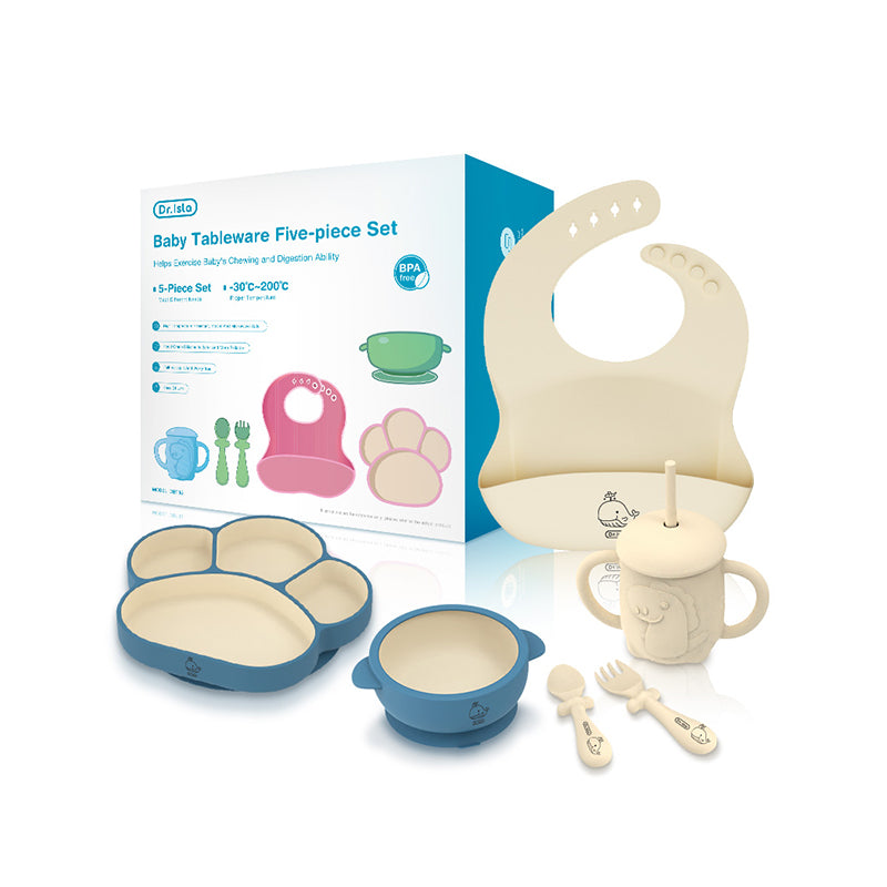 Silikon Babygeschirr 5 tlg. Set 