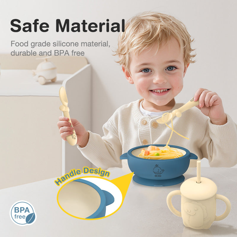 Silikon Babygeschirr 5 tlg. Set 
