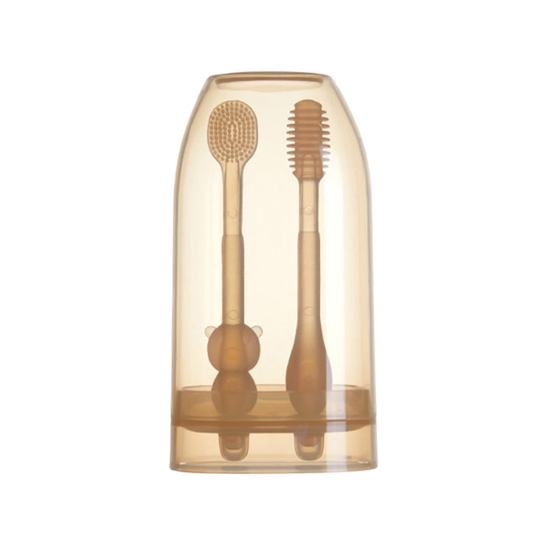 Baby-Zahnbürstenset aus Silikon 