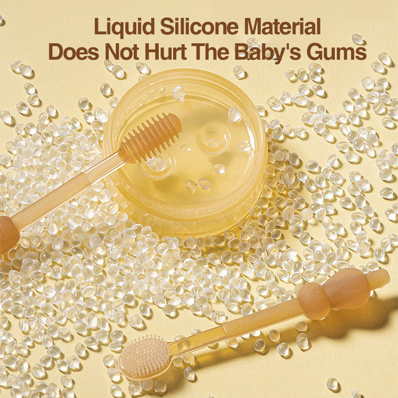 Baby-Zahnbürstenset aus Silikon 